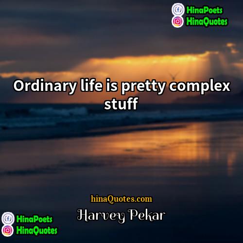 Harvey Pekar Quotes | Ordinary life is pretty complex stuff.
 